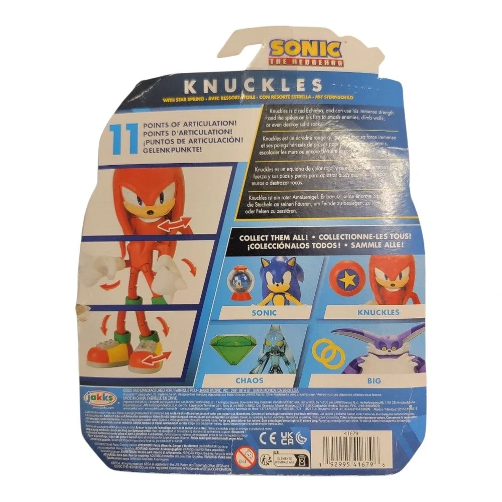 Jakks Pacific Sonic The Hedgehog Knuckles Action‎ Figure with Accessory